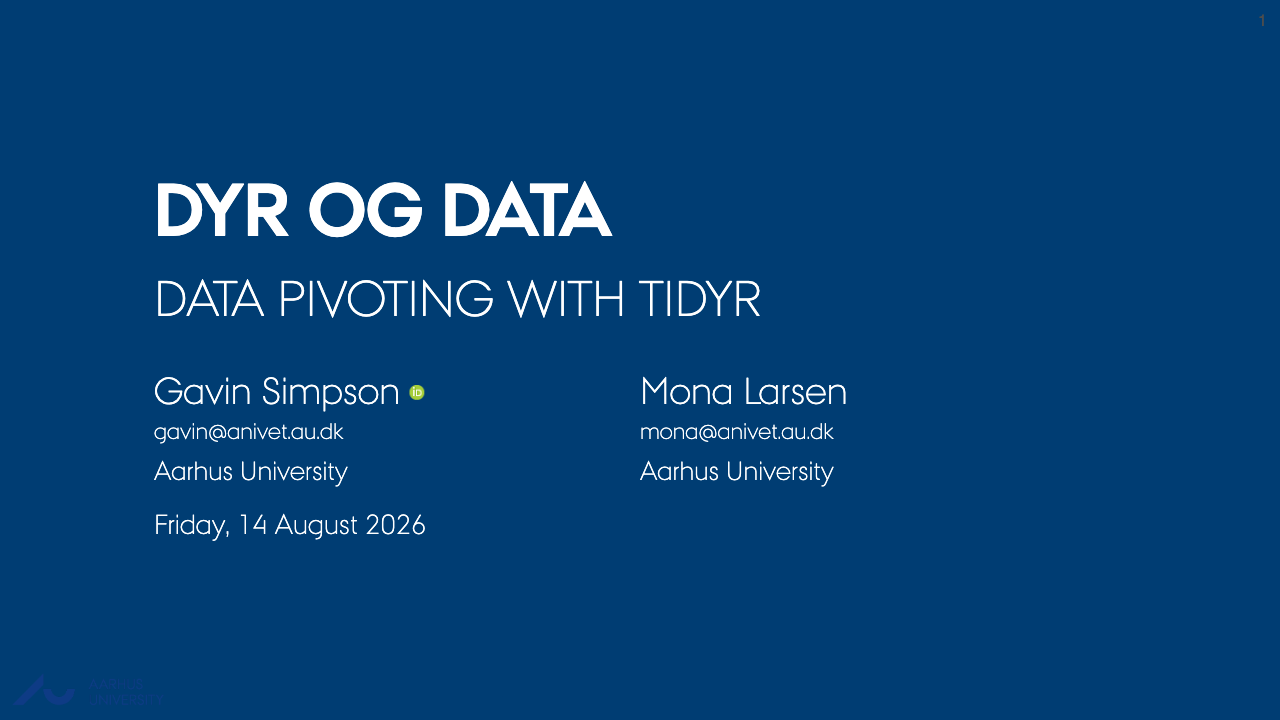 First slide of Data pivoting with tidyr