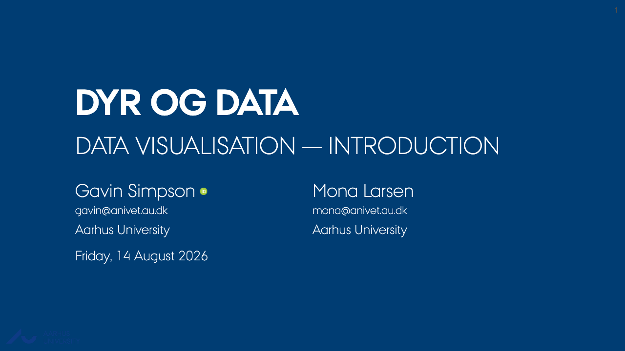 First slide of Data visualisation — introduction