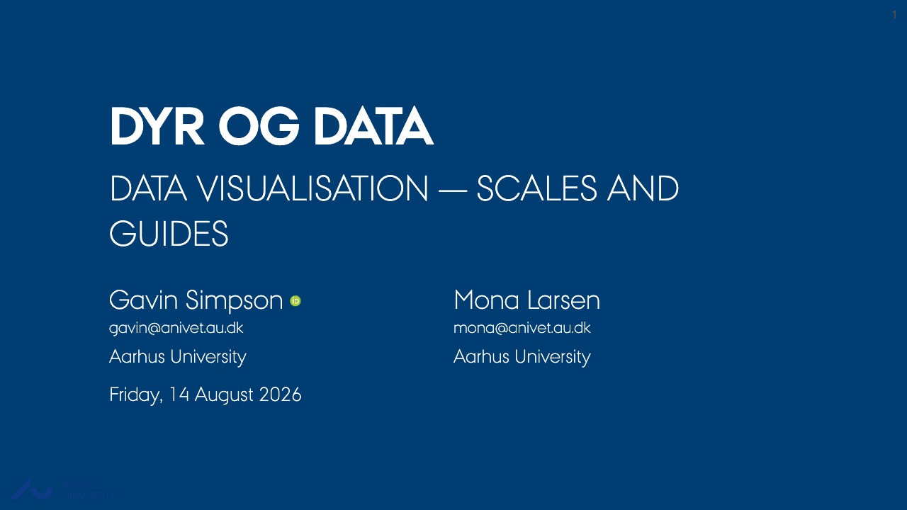 First slide of Data visualisation — scales and guides
