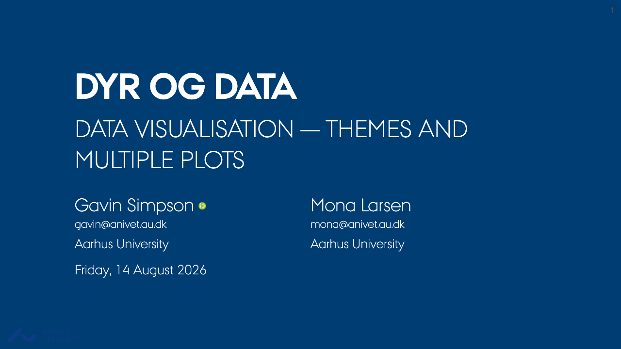 First slide of Data visualisation — themes and multiple plots
