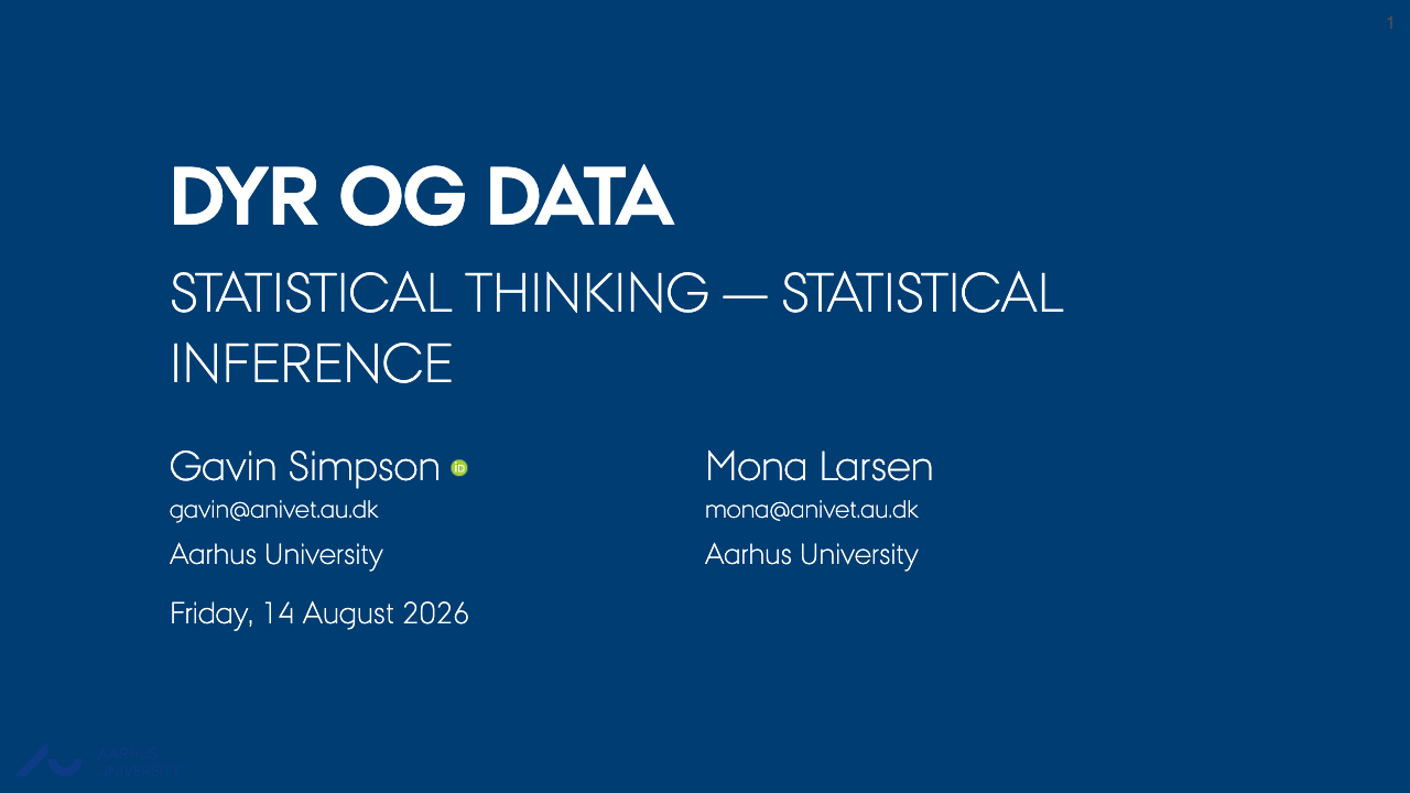 First slide of Statistical thinking — statistical inference